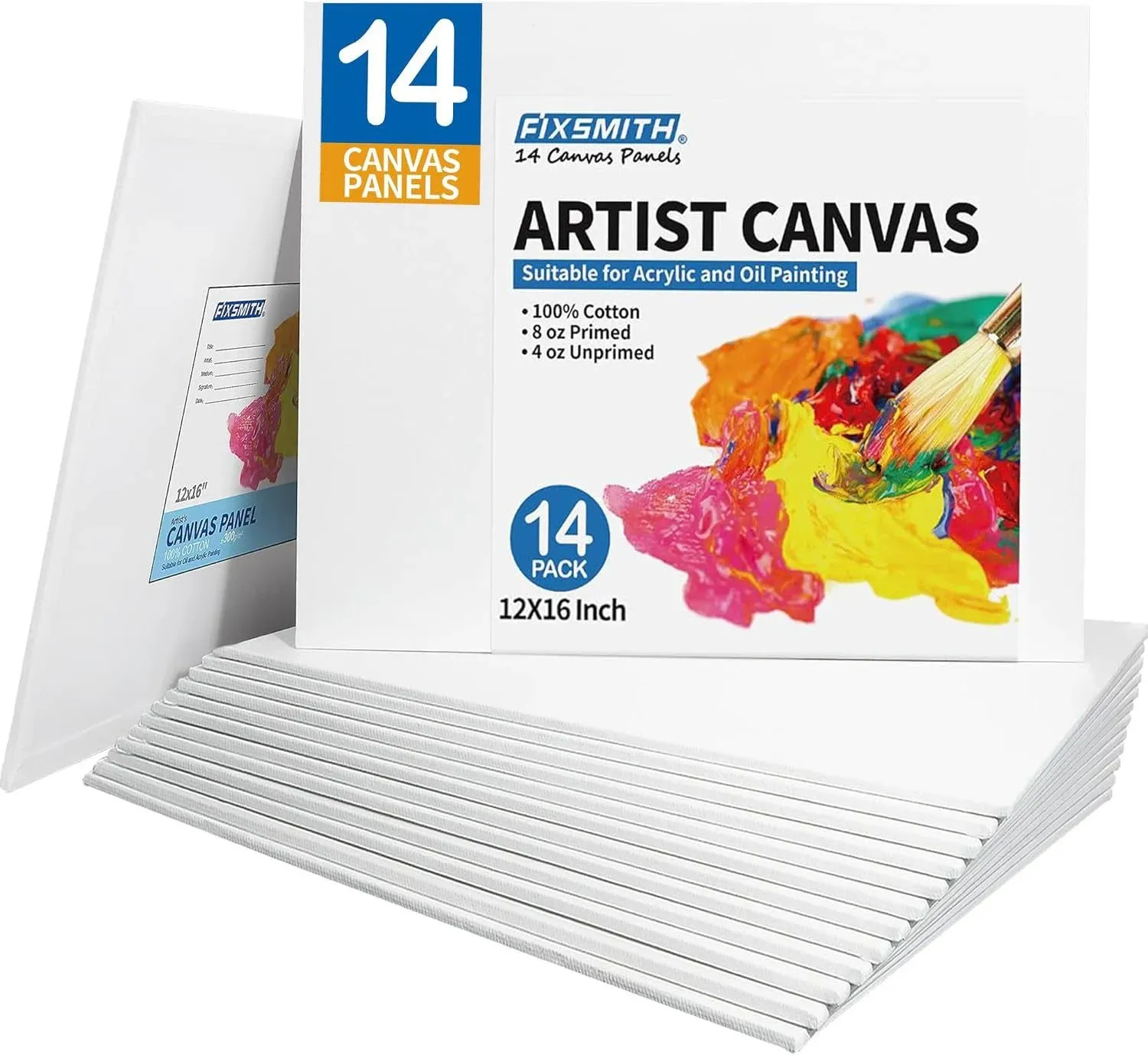 FIXSMITH Canvas Boards Painting 14 Pack