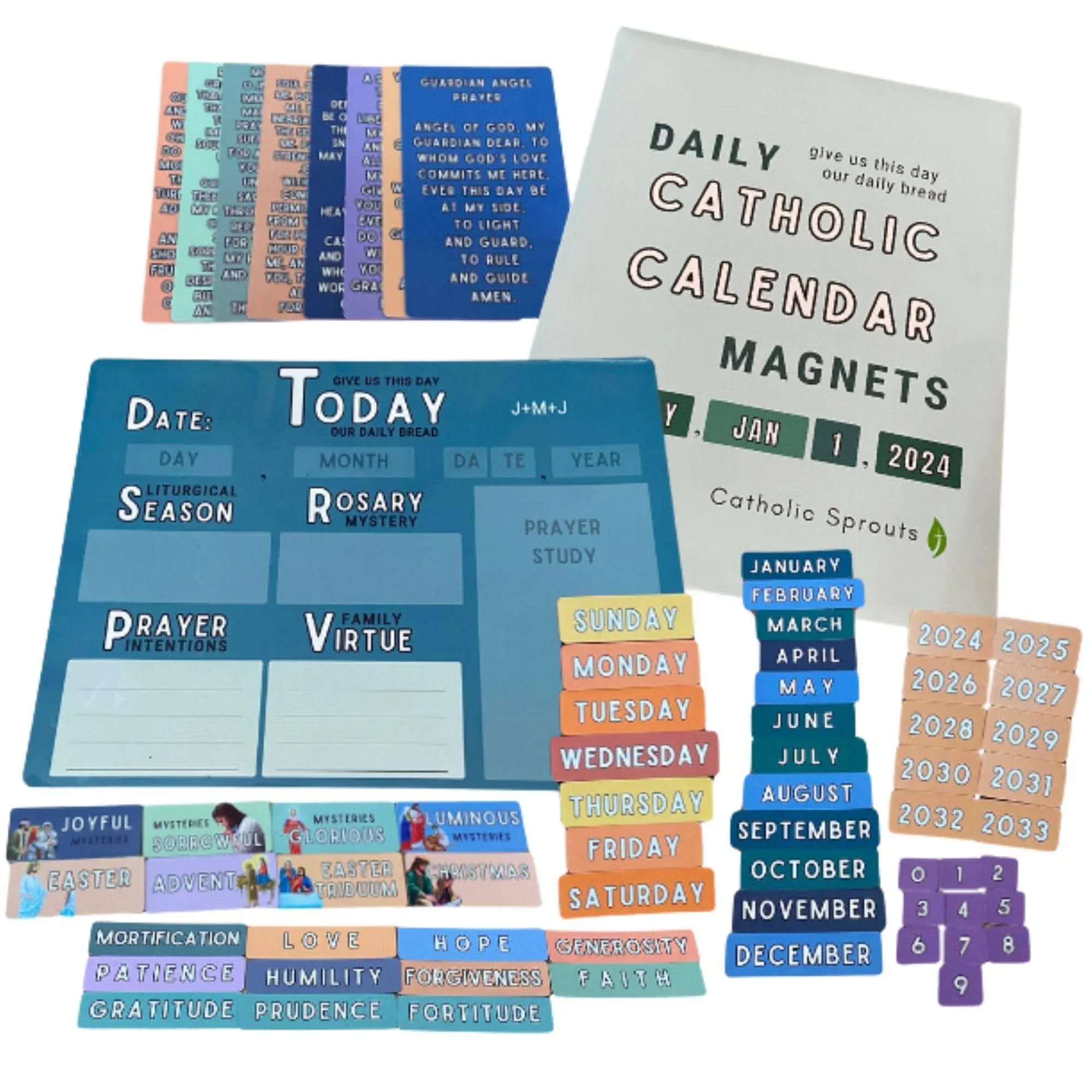 Catholic Sprouts Daily Catholic Calendar Magnet Set