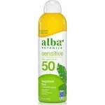 Alba Botanica Sunscreen for Face/Body, Fragrance-Free Sunscreen Spray SPF 50 6oz