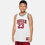 Jordan Boy's 23 Jersey (Big Kids) White LG (14-16 Big Kid)