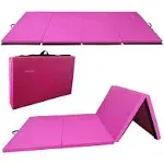 BalanceFrom Fitness 120 x 48" All Purpose Folding Gymnastics Exercise Mat, Pink