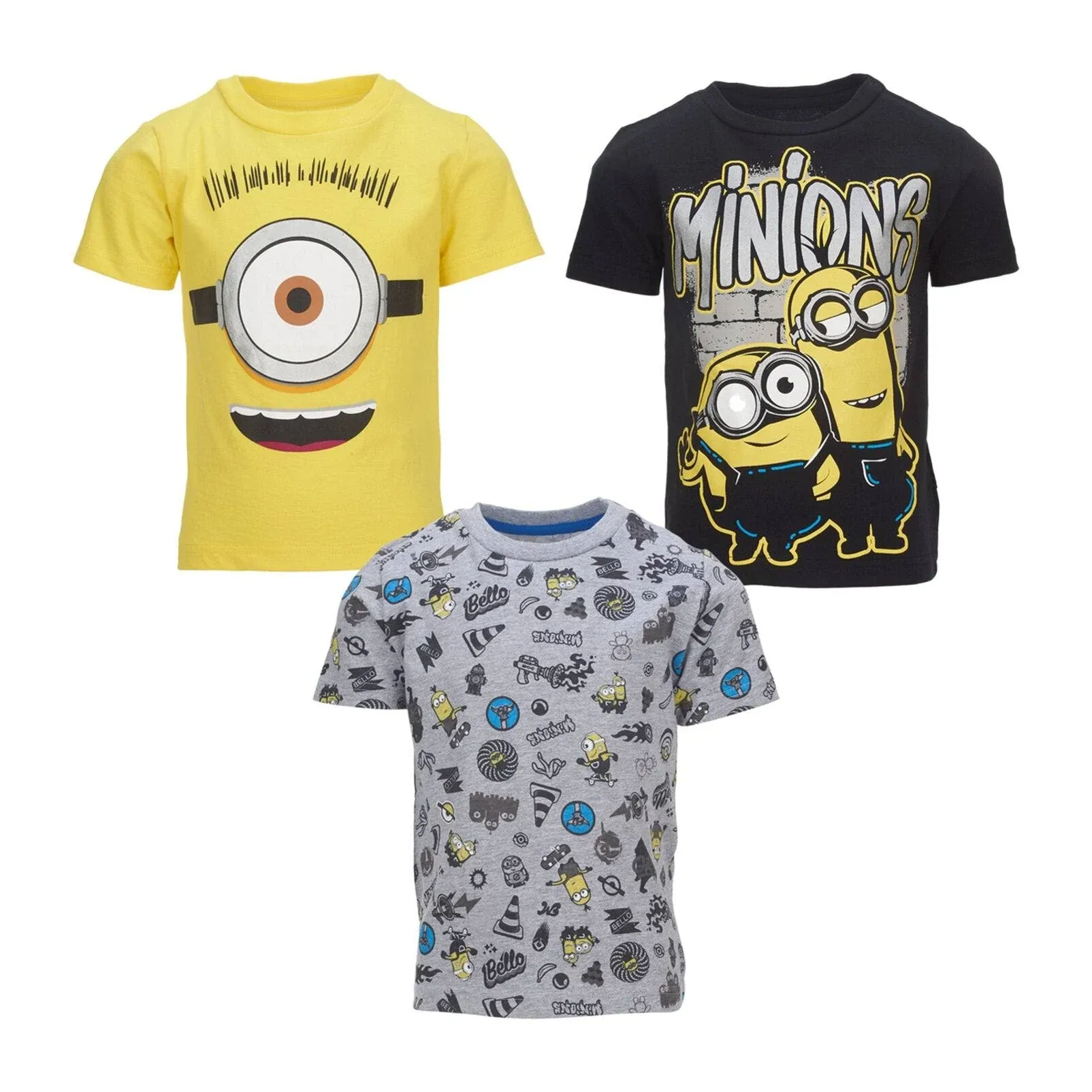 Minions 3 Pack Graphic T-Shirts Toddler|Child Boys