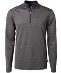 Cutter & Buck Virtue Eco Pique Micro Stripe Recycled Mens Big & Tall Quarter Zip