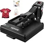 VEVOR Heat Press, 15x15 Power Heat Press Machine for T-Shirts, Fast Heating, High Pressure Digital Industrial Sublimation Printer for Heat Transfer Vinyl, Dark Black