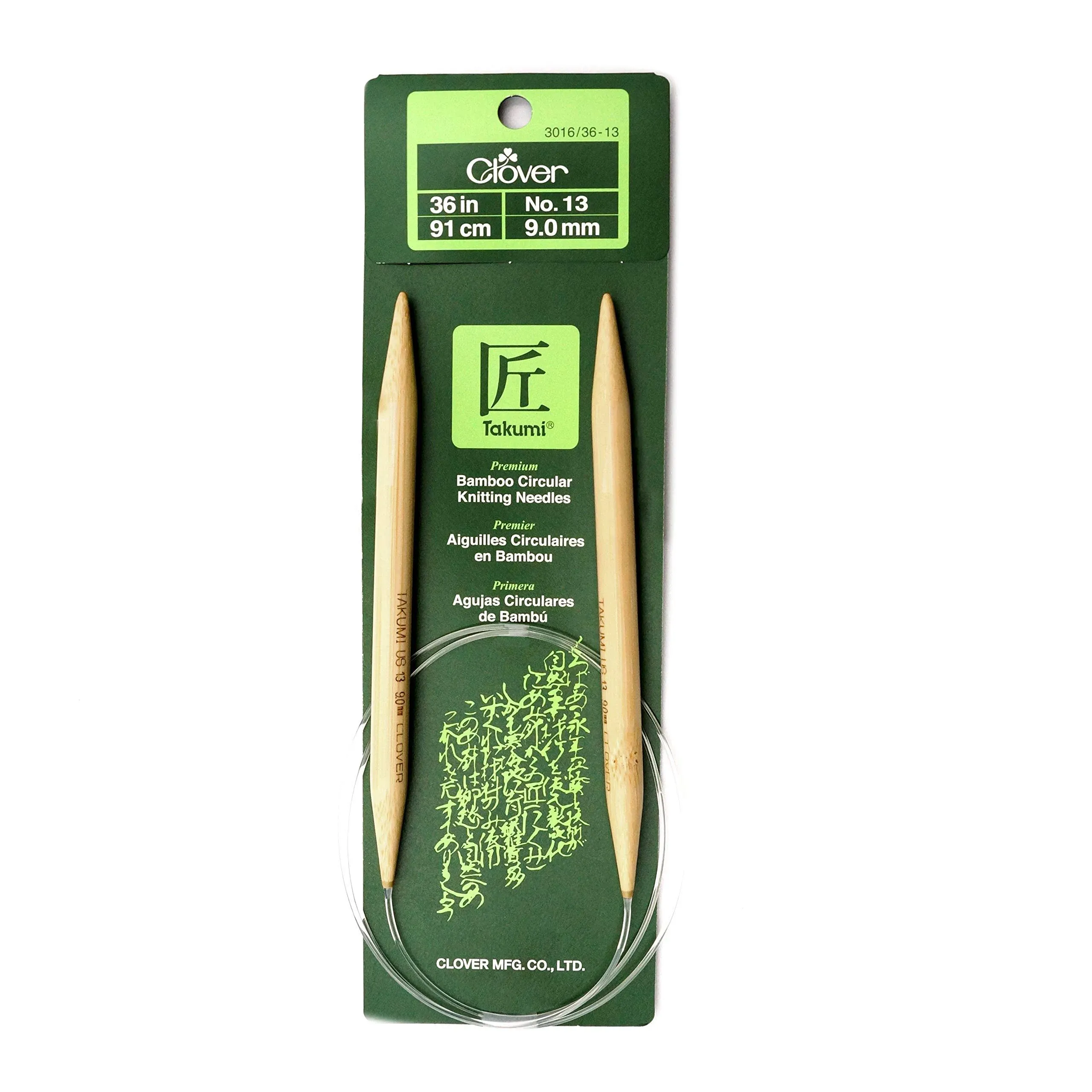 Clover Takumi Premium Bamboo Circular Knitting Needles