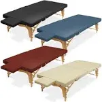 Saloniture Portable Physical Therapy Massage Table - Low to Ground Stretching Treatment Mat Platform - Cream