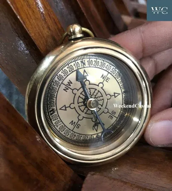 Brass Compass RMS Titanic 1912 Brass Pocket Gift Beautiful Working Model