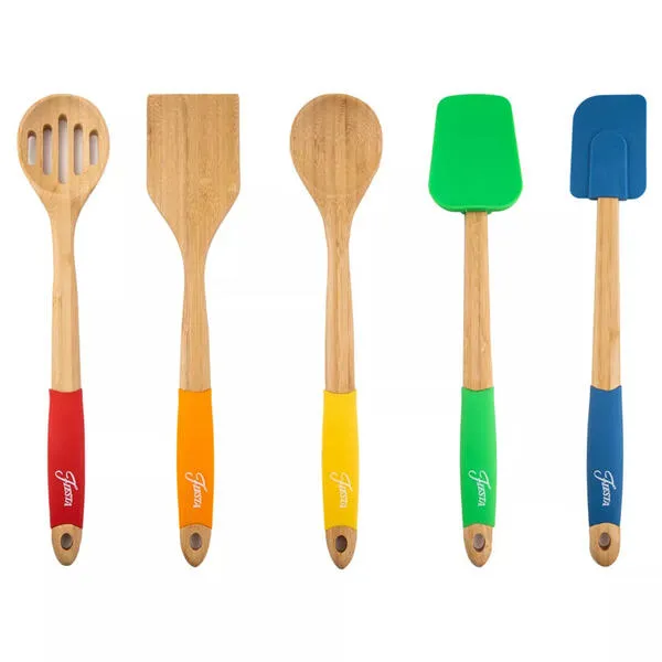 Fiesta 5pc. Bamboo Silicone Utensil Set