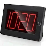 Timegyro LED Battery Wall Clock, Visable in The Night, No Plug in, Large Display Digital Wall Clock, Adjustable Brightness