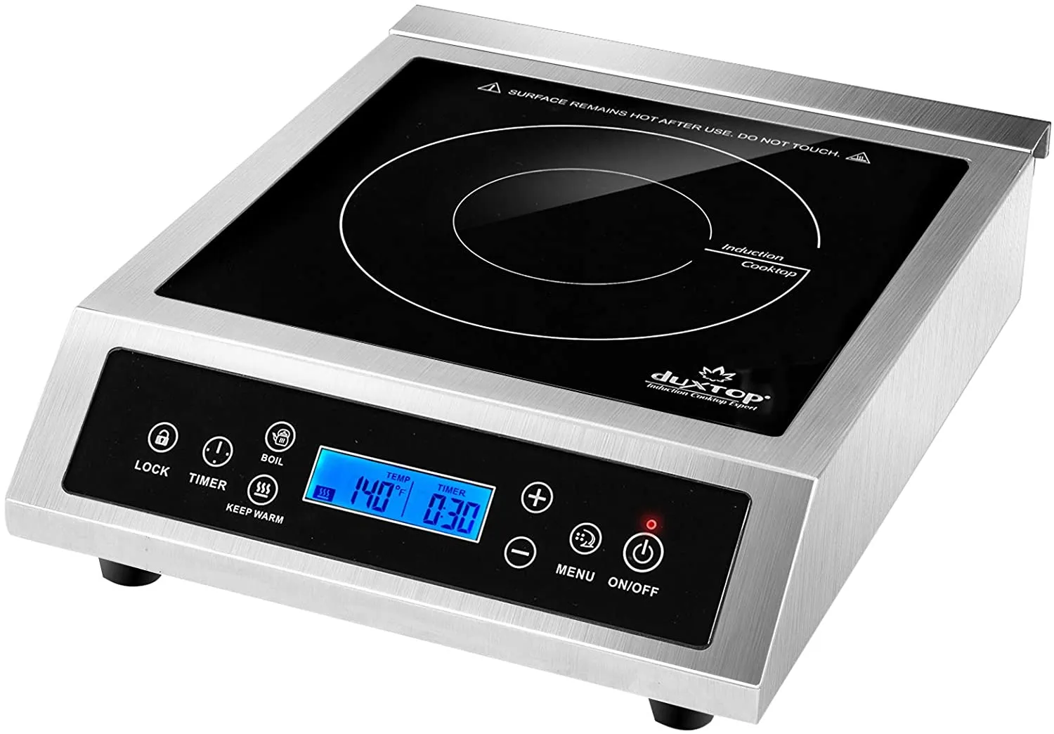 Duxtop Professional Portable Induction Cooker, 1800W, with Sensor Touch and LCD Screen