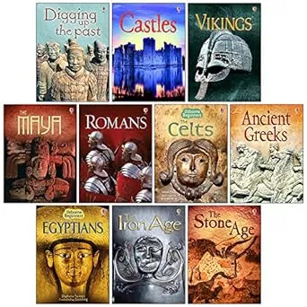 Usborne Beginners History 10 Books Set (Castles, Vikings, Romans, The Celts, Anicent Greeks, Egyptians & MORE!)