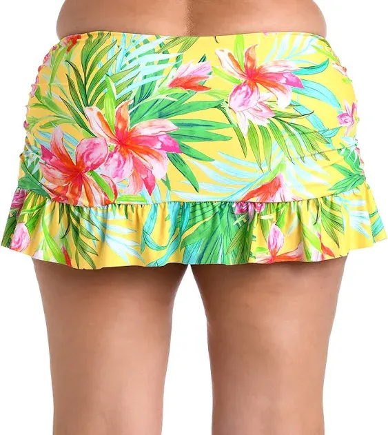 La Blanca Women's Calypso Bloom Print Skirted Bottom