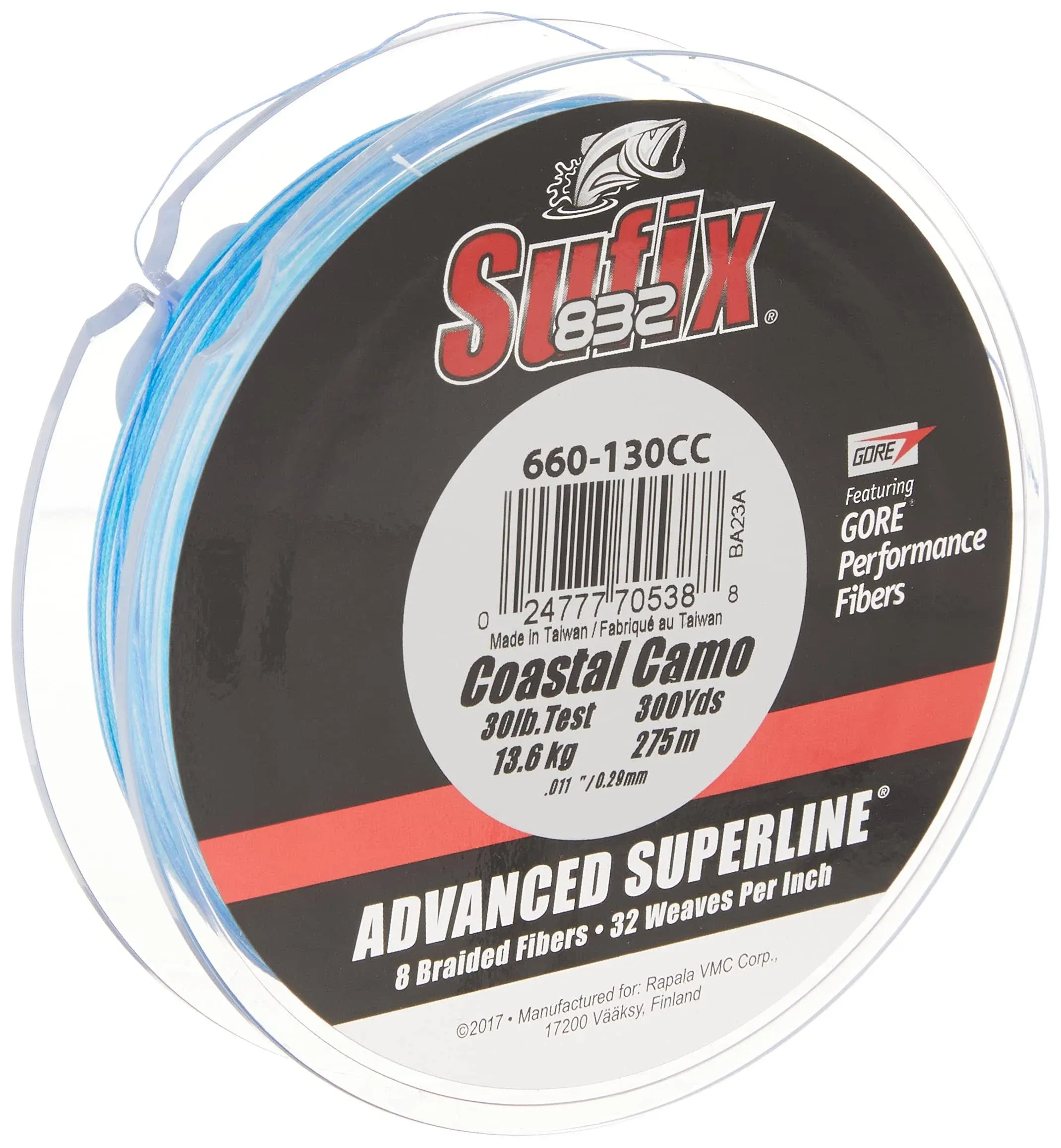 Sufix 832 Advanced Superline Braid - 30lb - Coastal Camo - 300 yds 660-130CC