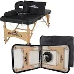 Stronglite Portable Massage Table Olympia - Full Package w/ Adjustable Face Cradle, Face Pillow, Half Round Bolster & Carry Case