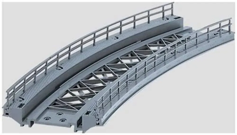 Marklin 7267 HO Scale Bridge Ramp - Radius 14-3/16" 360mm -- Fits K or M Track - Black Forest® Hobby Supply Co