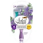 BIC Soleil Escape Razors, Lavender & Eucalyptus Scented, 4 Blades