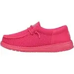 HEYDUDE | Big Kids' Shoes | Wally Youth Funk Mono - Electric Pink | Size 3