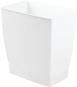 iDesign Mono Plastic Rectangular Wastebasket