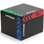 Titan Fitness Youth Heavy Foam Plyometric Jump Box, 12in 14in 16in, Pro-Duty Foam Plyo Box, Step Up Exercise Platform, Box Squat Workout Step, Box Jumps for Home Gym, Box Jump Plyometric Box