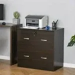 Vinsetto 2-Drawer File Cabinet with Lock and Keys