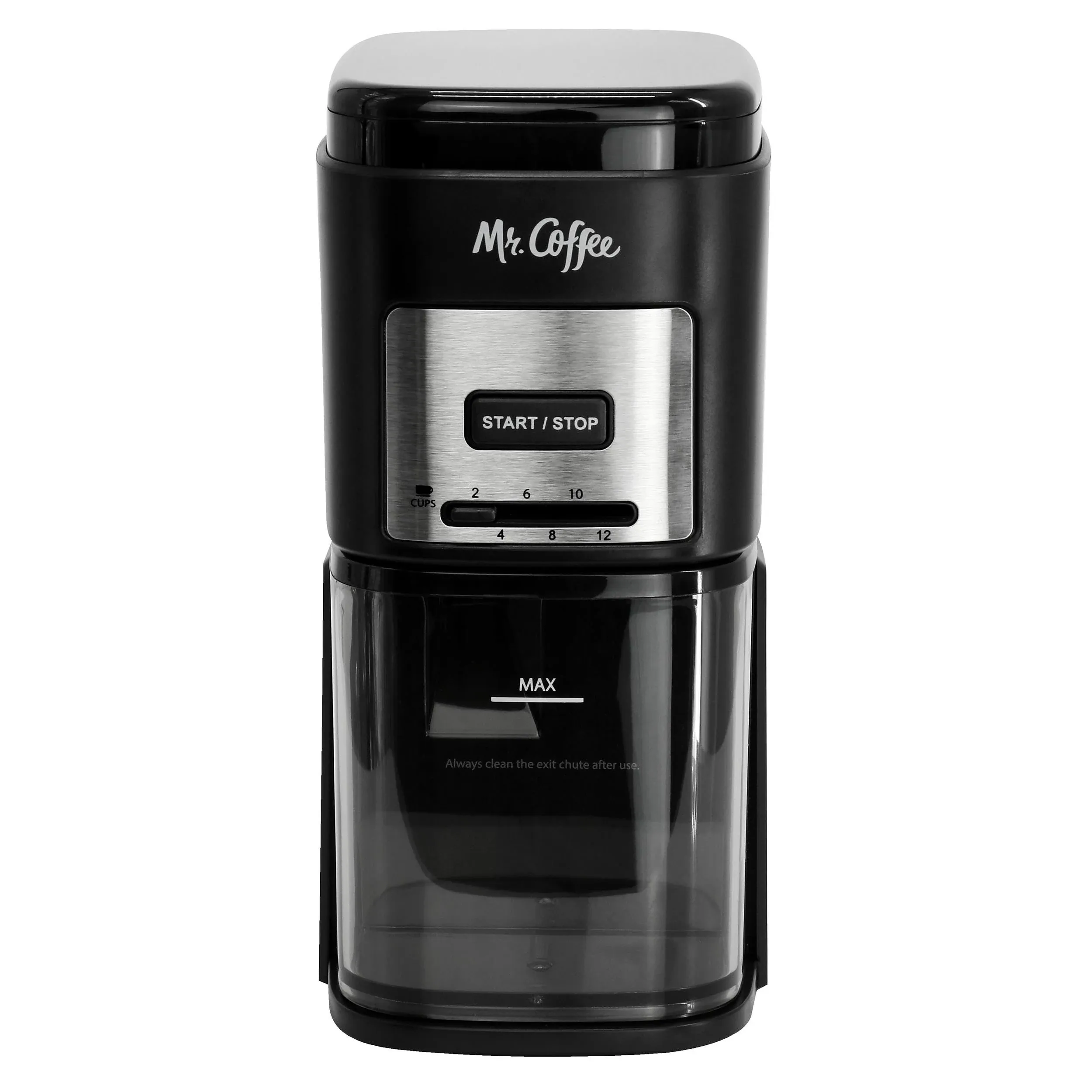 Mr. Coffee 12-Cup Automatic Burr Grinder Black Precision Grinding for all