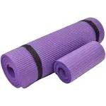 BalanceFrom GoYoga+ All-Purpose 1/2-Inch Extra Thick High Density Anti-Tear Exercise Yoga Mat and Knee Pad with Carrying Strap (Purple)