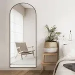 Cisteroman Full Length Mirror Arched Mirror, Floor Mirror with Stand, Full Body Mirror 64"x21" Gold Arch Standing Mirror Large Bedroom Mirror Standing