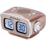 Sb3500rg Roommate Retro Digital Bluetooth Am/fm Clock Radio In Rose Gold