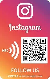 Reusable Followers Tap Sticker for Instagram 1-Sticker QR & Tap NFC Sticker