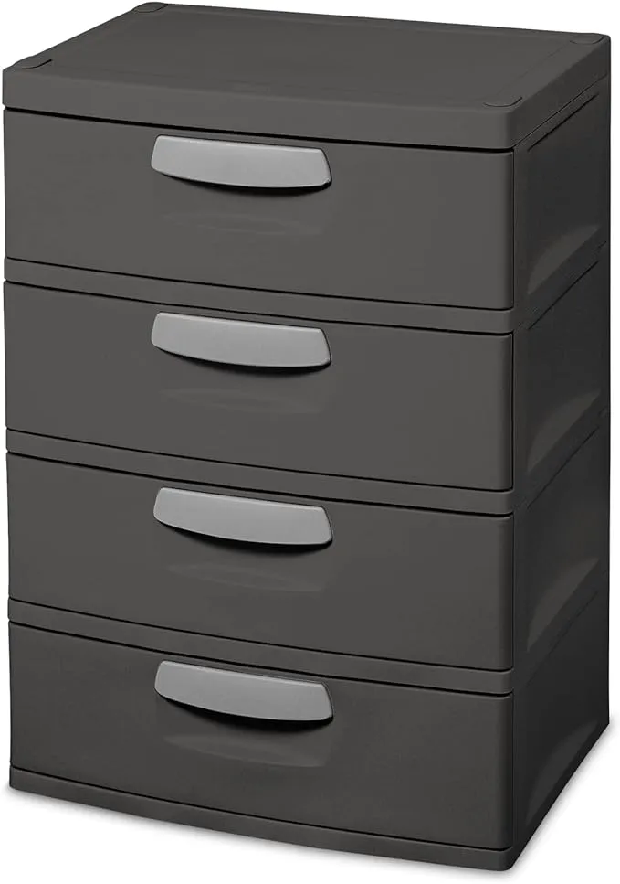 Flat Gray 4-Drawer Garage Storage Unit