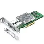 10GB SFP PCI-E Network Card NIC, with Broadcom BCM57810S Chip, Dual SFP Port, PCI Express X8, Support Windows Server LinuxVMware