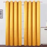 LEMOMO Grey Blackout Curtains/52 x 84 Inch/Set of 2 Panels Thermal Insulated Room Darkening Curtains for Bedroom