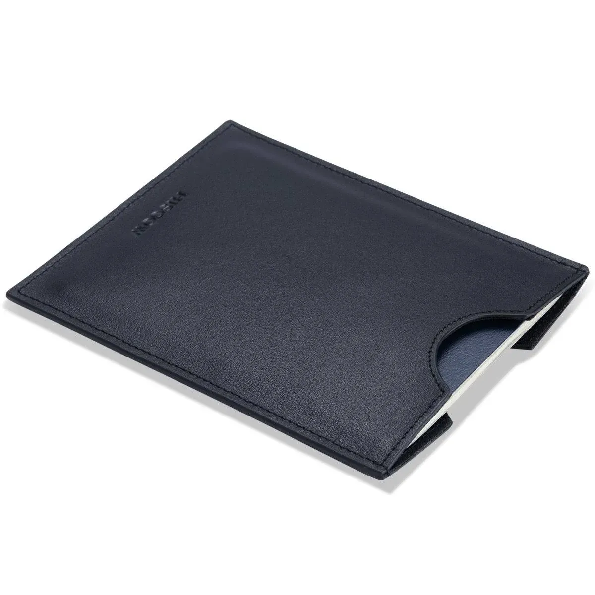 HISCOW Minimalist Passport Sleeve - Italian Calfskin (Black)