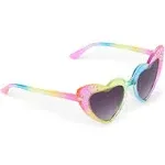 The Children's Place Toddler Girls Rhinestone Rainbow Heart Sunglasses | Size 2-4