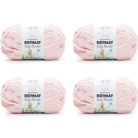 Bernat Baby Blanket 300g Raspberry Kisses Yarn - 1 Pack of 300g/10.5oz - Polyester - 9 Super Bulky - Knitting/Crochet