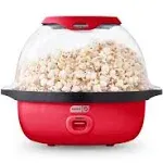 Dash SmartStore Stirring Popcorn Maker, 3qt Hot Oil Electric Popcorn Machine with Clear Bowl, 12 Cups - Aqua