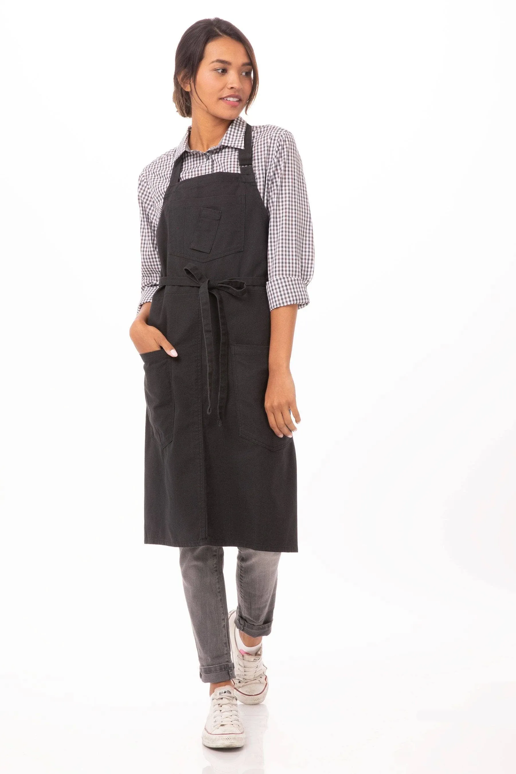 Rockford Steel Grey Bib Apron