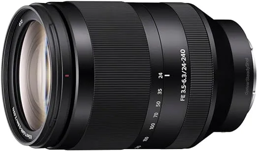 Sony SEL24240 FE 24-240 mm f/3.5-6.3 OOS Objectif zoom standard pour appareils photo E (NEX), noir