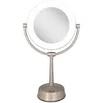 Zadro Lexington Lighted Makeup Mirror with 10X/1X Magnification Rose Gold