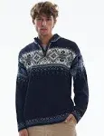 Dale of Norway Blyfjell Sweater - Men's - Smoke Dark Charcoal Off White - L