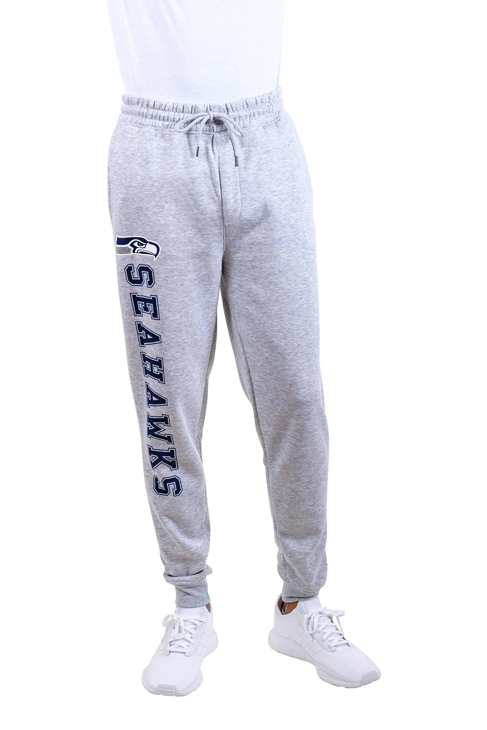 Ultra Game NFL Official Adults Super Soft Game Day Jogger Sweatpants - Unisex, Seattle Seahawks, Heather Gray|Seattle Seahawks