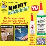 Mighty MENDIT™, Permanent Fabric Adhesive, Flexible Stretchable Washable, Clear, 4 oz, Plus Mighty GEMIT™, Embellishing Adhesive, 1 oz. Includes 50 Gems