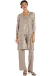 R &M Richards Plus Size Pant Suit, Champagne / 12