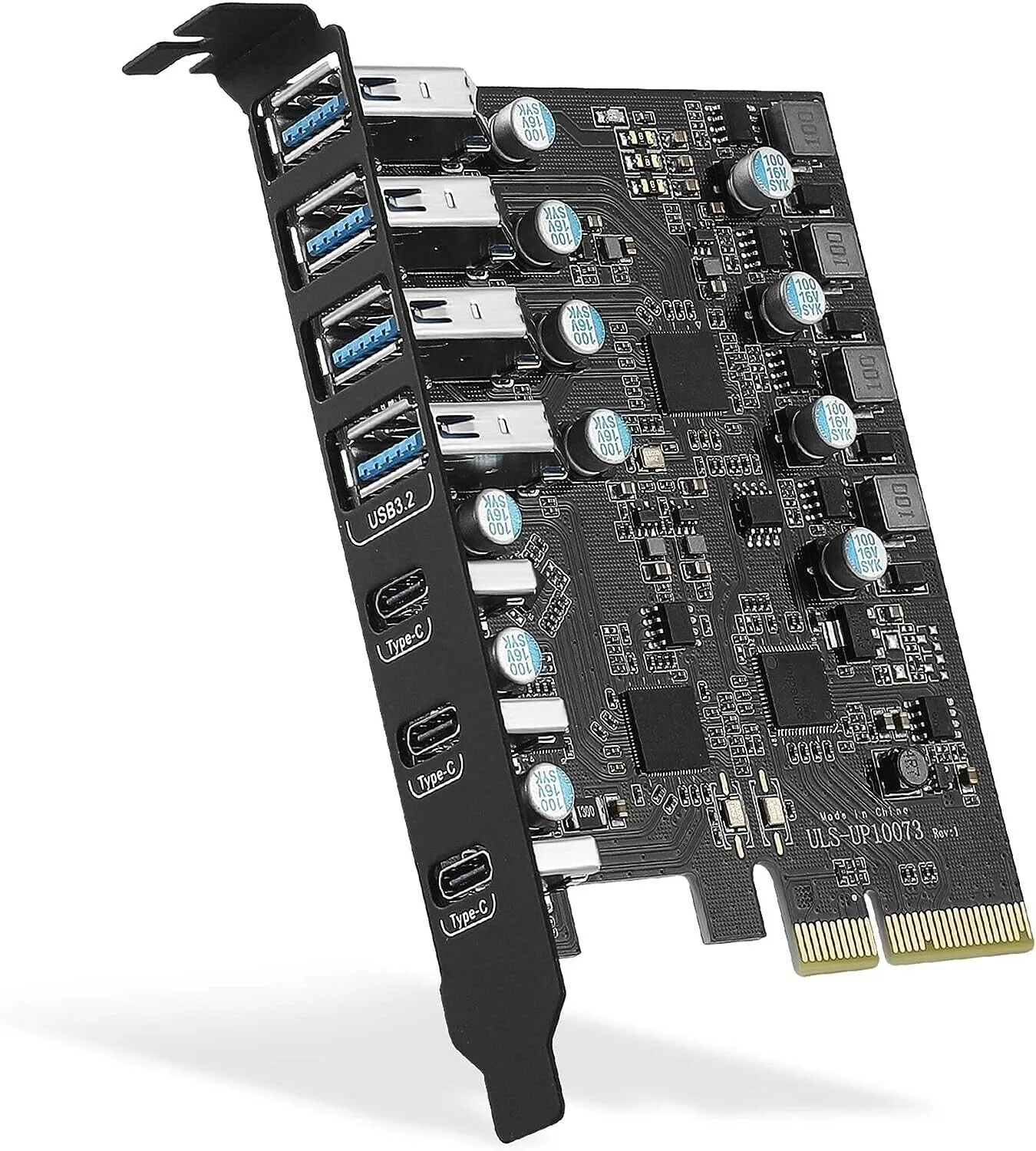 PCIe to USB 3.2 Gen 2 Card with 20 Gbps Bandwidth 7 USB Ports (4 USB Type-A and