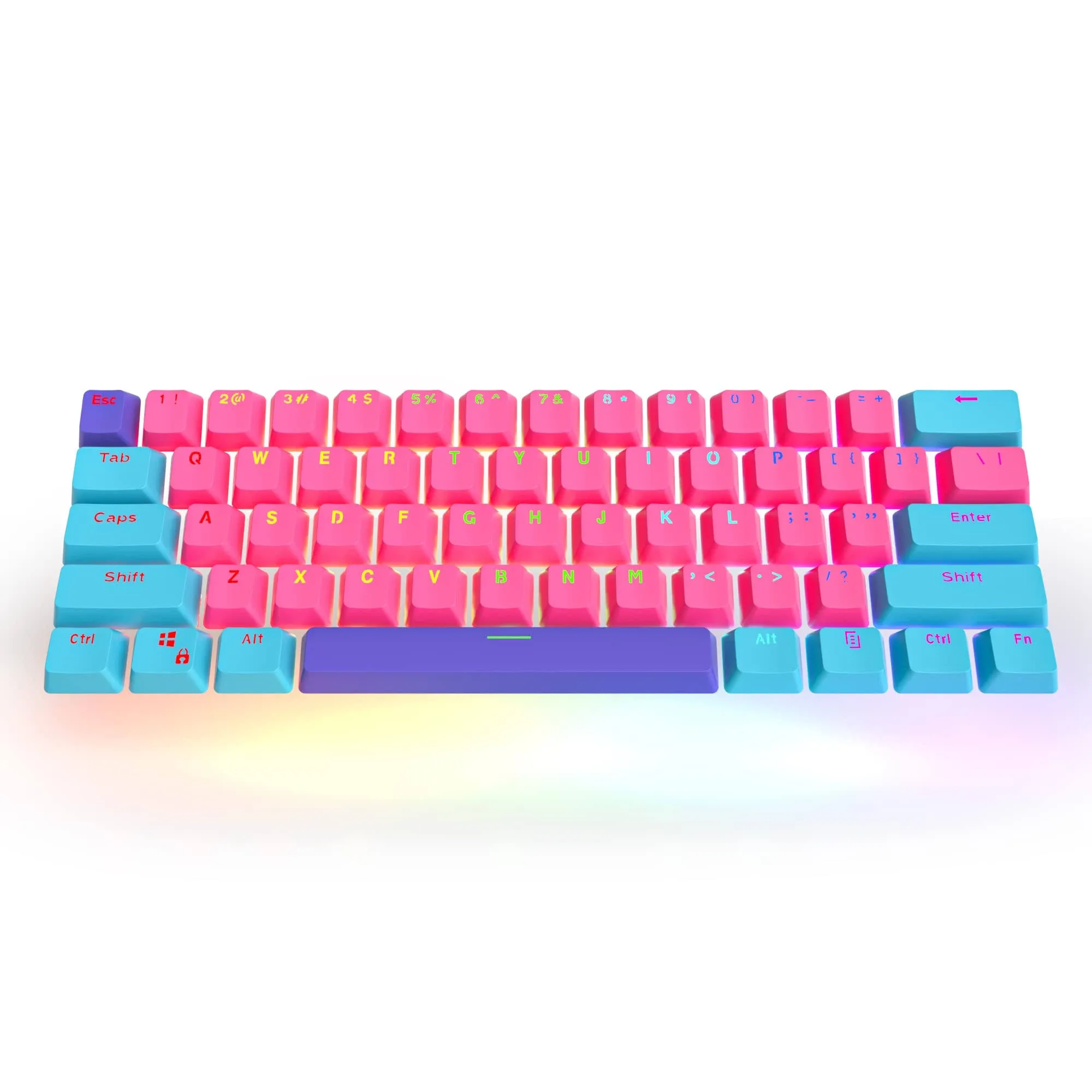 HYSSP Custom Keycaps Cute Keycaps 60 Percent, Suitable for GK61//RK61/GH60/Ducky ...