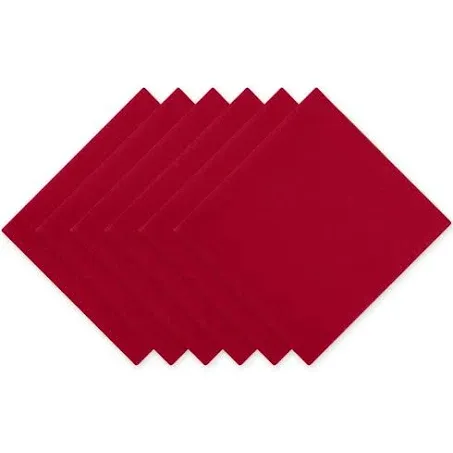 DII Modern Set of 6 Cloth Napkins Tango Red NIP