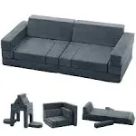 Kids Sofa Couch 9-Pieces Multifunctional Play Couch Sofa for Kids