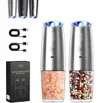 Gravity Electric Salt and Pepper Grinder Set RECHARGEABLE Automatic Salt Pepp...