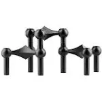 Stoff Nagel - Candle Holder, Set of 3, Black