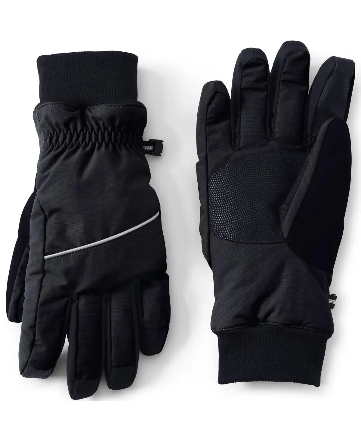 Lands' End Men's Squall Waterproof Gloves - Small - Black